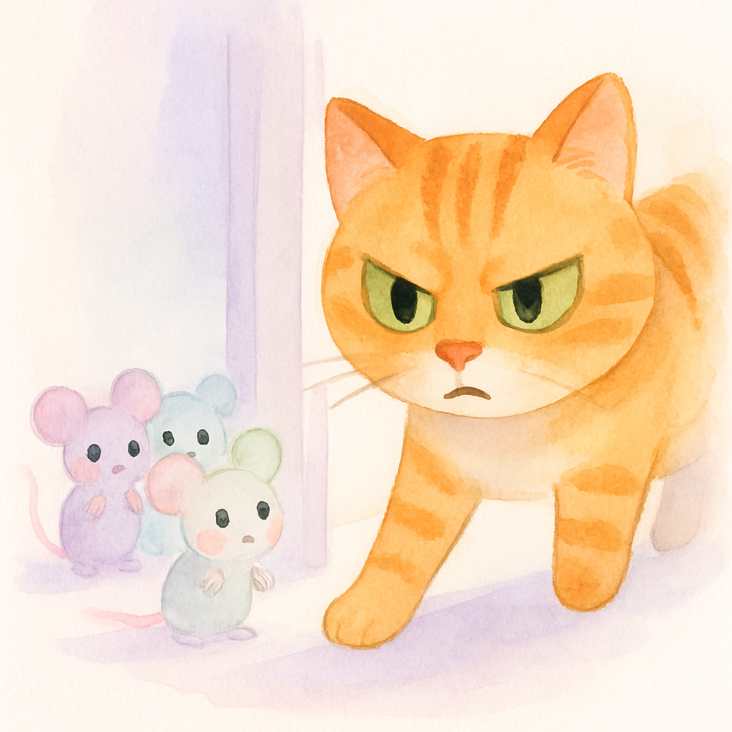 무서운 고양이가 집에 나타남