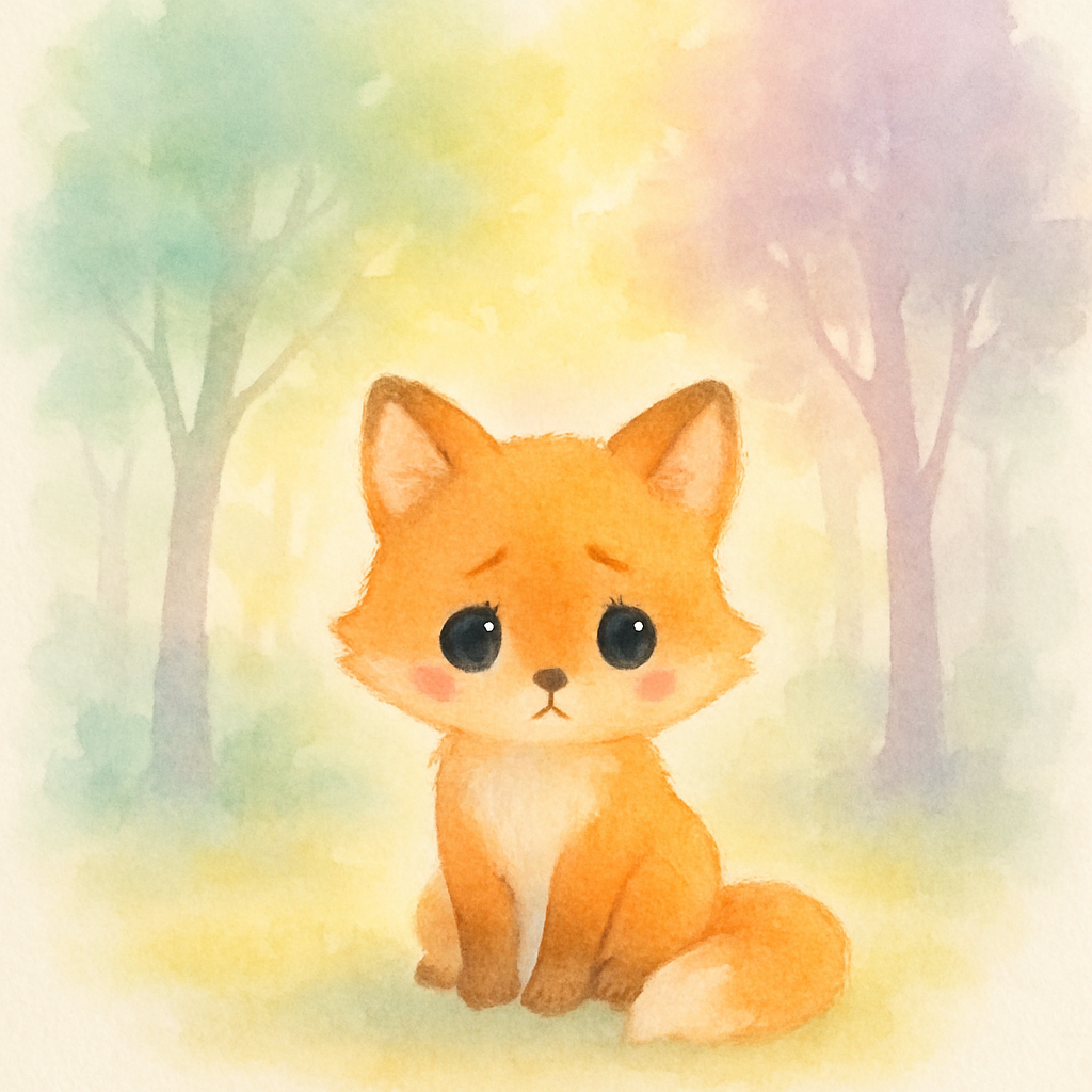 심심한 여우가 혼자 있는 모습