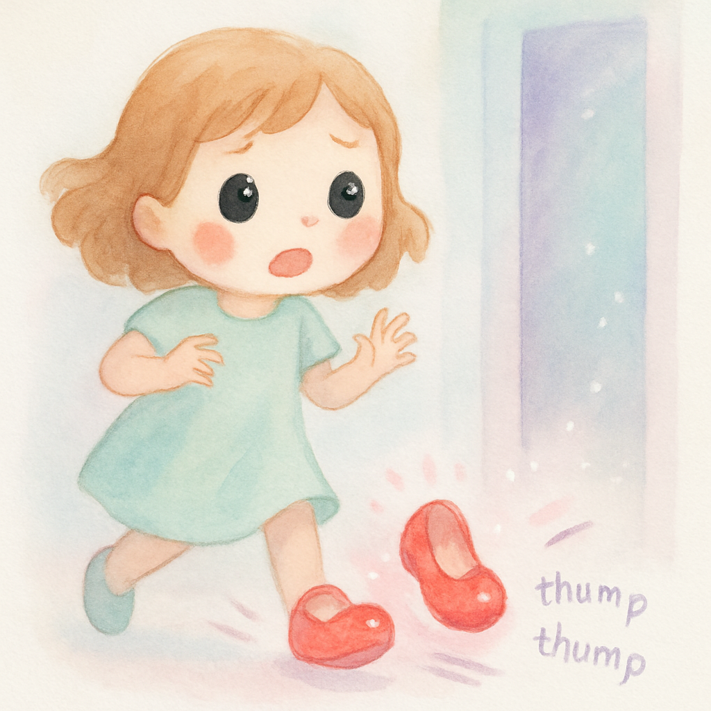 빨간 구두가 혼자 움직이기 시작하는 마법 같은 순간