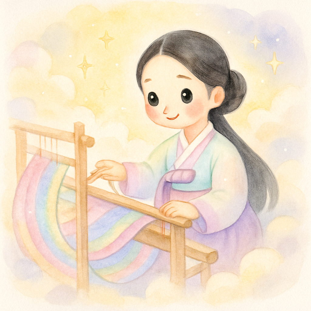하늘나라에서 베틀을 짜는 아름다운 직녀