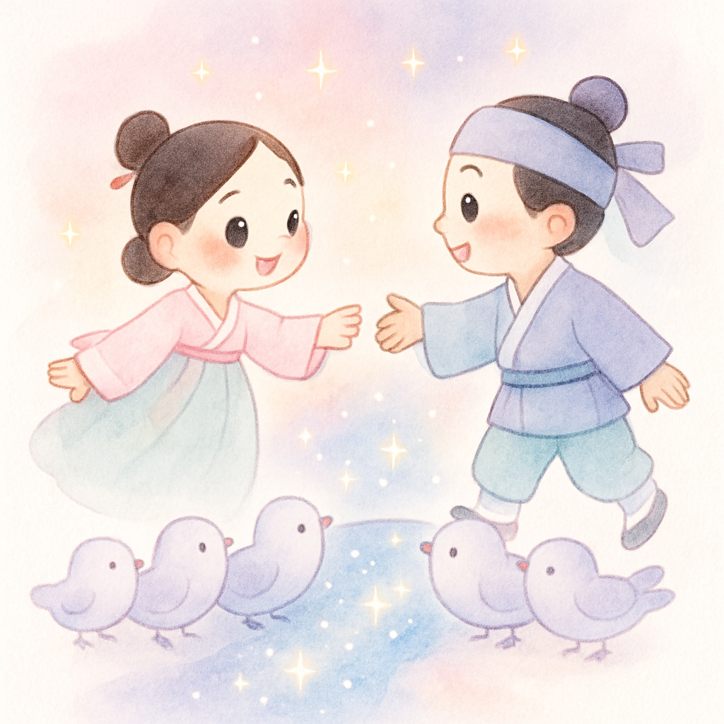 별빛 다리를 건너 만나는 견우와 직녀